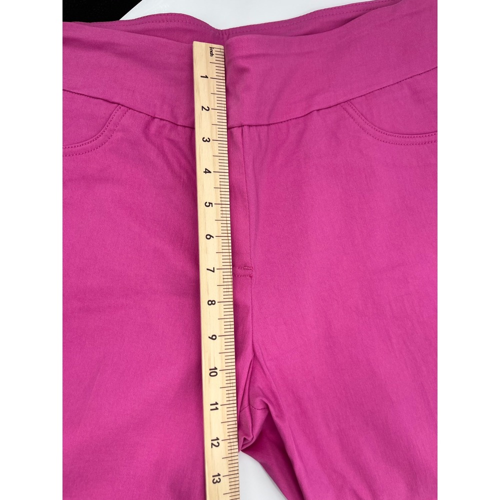 Ruby Rd Womens Pink Pull On Capri Pants Size 14 Cropped Stretch Trousers - Picture 7 of 8